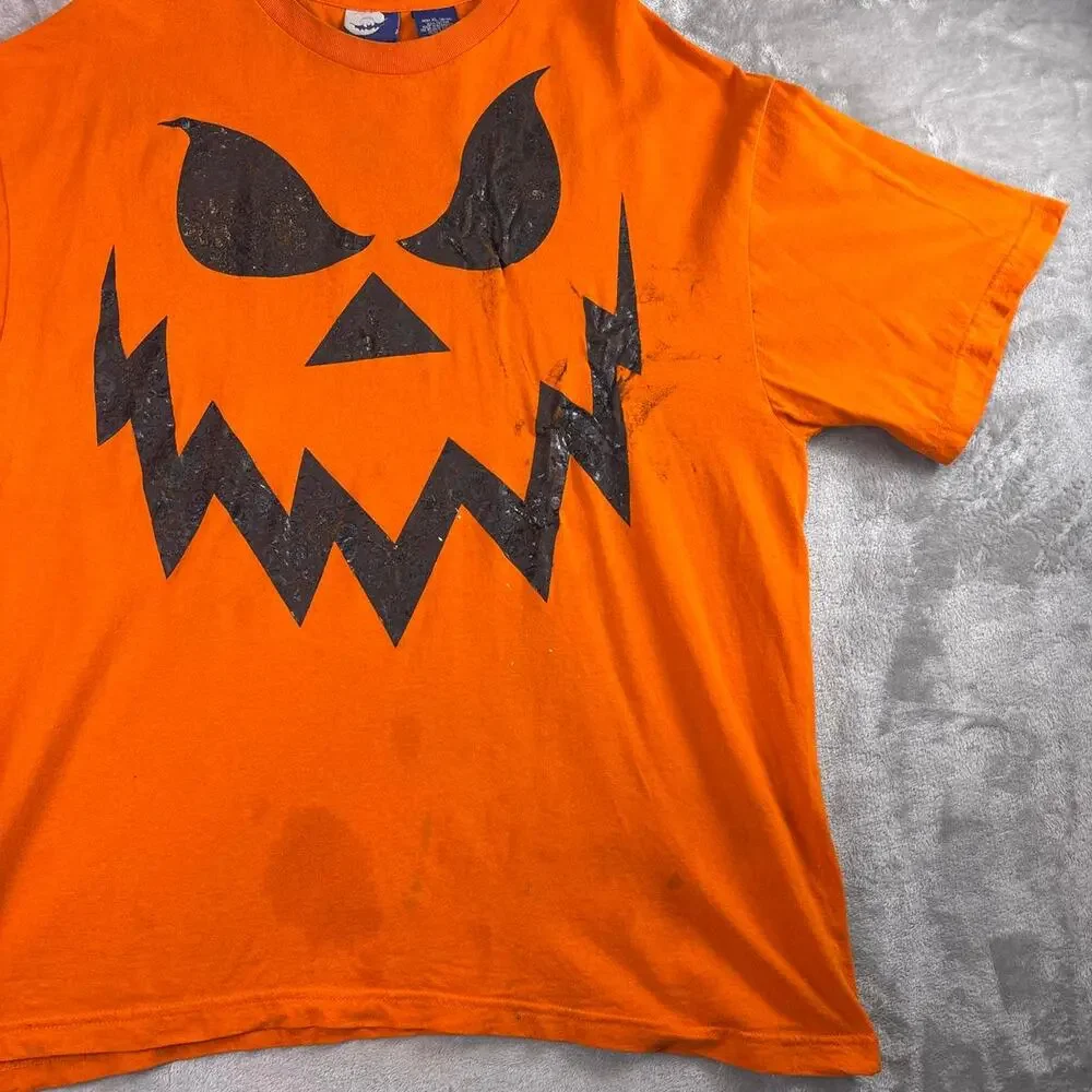 Vtg Y2K Jesse Pinkman Jack O Lantern Distressed Grunge Pumpkin Skull